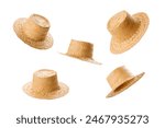 Traditional straw hat on...