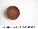 Peanut butter cup shot on a white background macro