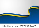 waving flag of ukraine. vector... | Shutterstock .eps vector #2129954699