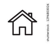 house icon in trendy flat style  | Shutterstock .eps vector #1296803026