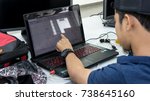 Small photo of KUALA LUMPUR,MALAYSIA-SEPTEMBER 6,2017 : An Unidentified student doing designing using AUTOCAD in the Design Lab