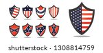 american flag badges | Shutterstock .eps vector #1308814759