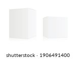 set of white box mockup.... | Shutterstock .eps vector #1906491400