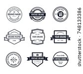 vintage badges logo template... | Shutterstock .eps vector #748133386