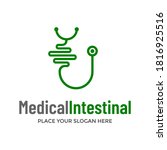 medical intestinal vector logo... | Shutterstock .eps vector #1816925516