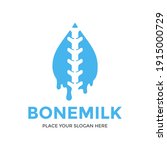 bone milk vector logo template. ... | Shutterstock .eps vector #1915000729