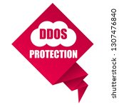 ddos protection sign   banner... | Shutterstock .eps vector #1307476840