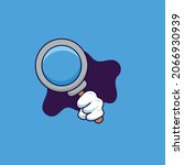 cartoon hand magnifying glass.... | Shutterstock .eps vector #2066930939