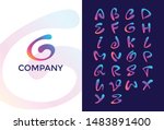 creative design vector font of... | Shutterstock .eps vector #1483891400