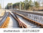 photo construction of a new railway line