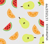 fruit flat background pattern | Shutterstock .eps vector #1172523799