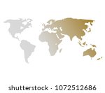 world map gray | Shutterstock .eps vector #1072512686