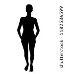 silhouette girl isolated | Shutterstock .eps vector #1182536599
