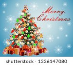 merry christmas card | Shutterstock .eps vector #1226147080