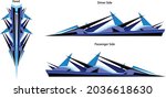 futuristic jagged wing style... | Shutterstock .eps vector #2036618630