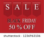 black friday sale tags and... | Shutterstock .eps vector #1236963106