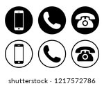   phone icon vector. call icon... | Shutterstock .eps vector #1217572786