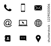 contact icons. web icon set | Shutterstock .eps vector #1229020306