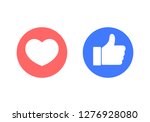 like icon. thumbs up icon.... | Shutterstock .eps vector #1276928080