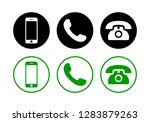 phone icon vector set. call... | Shutterstock .eps vector #1283879263