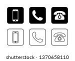 phone icon vector. call icon... | Shutterstock .eps vector #1370658110