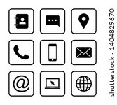 web icon set. contact us icons. ... | Shutterstock .eps vector #1404829670