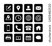web icon set. contact us icons. ... | Shutterstock .eps vector #1405483520
