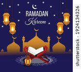 ramadan kareem background with... | Shutterstock .eps vector #1924134326