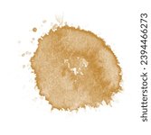 Small photo of Coffee stains isolated on a white background. Royalty high-quality free stock photo image of Coffee and Tea Stains cup rings. Round coffee stain isolated, cafe stain fleck drink beverage