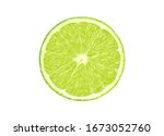 Fresh Lime Sliced Isolated On...