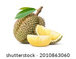 Durian Fruit With Slices And...
