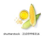 Top View Of Corn Oil With ...