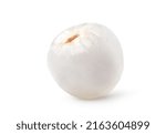 Small photo of Lychee pulp isolated on white background. Clipping path.