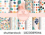 hand drawn circle pattern of... | Shutterstock .eps vector #1823089046