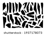 torn paper pieces vector set.... | Shutterstock .eps vector #1937178073