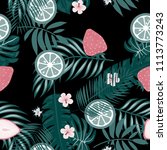 tropical seamless pattern with... | Shutterstock .eps vector #1113773243