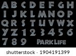 Park Life Stone rock Alphabet - 3D Illustration