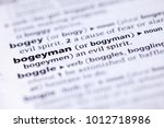 Small photo of Close up to the dictionary definition of Bogeyman