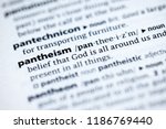 Small photo of Close up to the dictionary definition of Pantheism