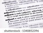 Small photo of Blurred close up to the partial dictionary definition of Adjure