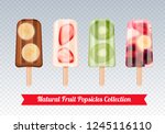 fruit popsicles ice cream... | Shutterstock .eps vector #1245116110