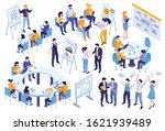 isometric business education... | Shutterstock .eps vector #1621939489