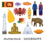 sri lanka symbols tourist... | Shutterstock .eps vector #1642806493
