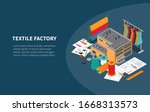 textile industry manufacturing... | Shutterstock .eps vector #1668313573