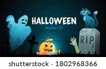 halloween party creepy... | Shutterstock .eps vector #1802968366