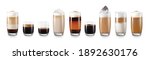 coffee drinks realistic set... | Shutterstock .eps vector #1892630176