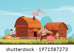 ancient settlements... | Shutterstock .eps vector #1971587273