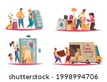 house moving service concept 4... | Shutterstock .eps vector #1998994706