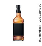 whisky cognac or brandy bottle... | Shutterstock .eps vector #2032284380
