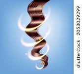 realistic strand of curled... | Shutterstock .eps vector #2053029299